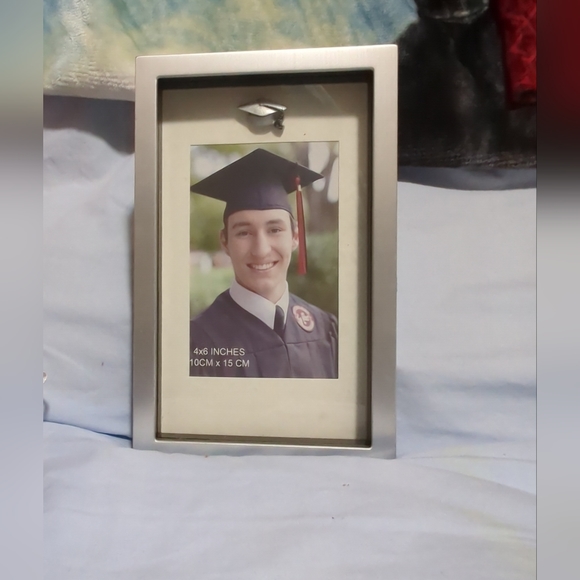 💥$6💥Picture Frame Shadow Box for 4x6 Photo Black-Silver Velvet Back NWOT - Picture 6 of 6